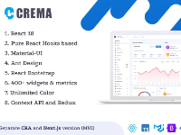 Crema - React Admin Template Material Design, Bootstrap and Ant Design